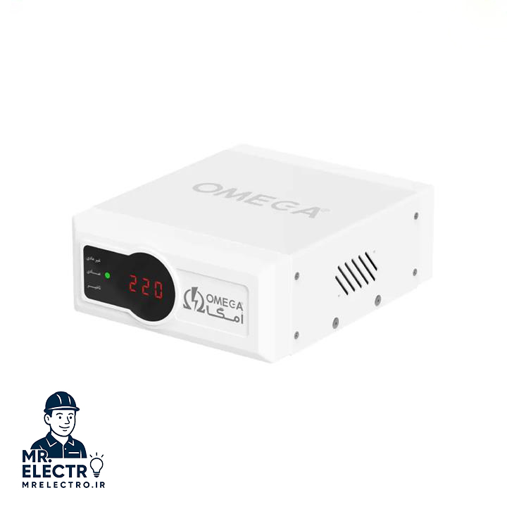 محافظ برق یخچال و فریزر امگا مدل F2100 دو خانه دیجیتال