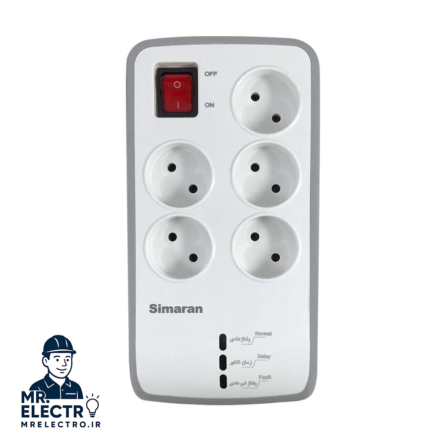 محافظ برق 5 خانه صوتی و تصویری سیماران مدل SM-525-18N